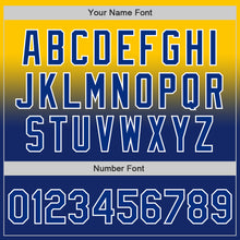 Load image into Gallery viewer, Custom Yellow Royal-White Authentic Fade Fashion Baseball Jersey