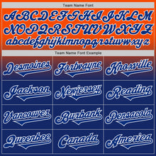 Load image into Gallery viewer, Custom Orange Royal-White Authentic Fade Fashion Baseball Jersey