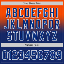 Load image into Gallery viewer, Custom Orange Royal-White Authentic Fade Fashion Baseball Jersey