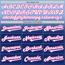 Load image into Gallery viewer, Custom Light Blue White Royal-Pink Authentic Fade Fashion Baseball Jersey