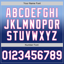 Load image into Gallery viewer, Custom Light Blue White Royal-Pink Authentic Fade Fashion Baseball Jersey