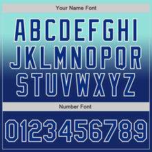 Load image into Gallery viewer, Custom Ice Blue Royal-White Authentic Fade Fashion Baseball Jersey