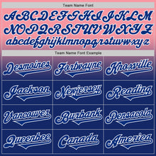 Load image into Gallery viewer, Custom Medium Pink Royal-White Authentic Fade Fashion Baseball Jersey