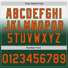 Load image into Gallery viewer, Custom White Orange-Green Authentic Fade Fashion Baseball Jersey