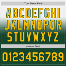 Load image into Gallery viewer, Custom White Gold-Green Authentic Fade Fashion Baseball Jersey