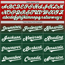 Load image into Gallery viewer, Custom Red White-Green Authentic Fade Fashion Baseball Jersey