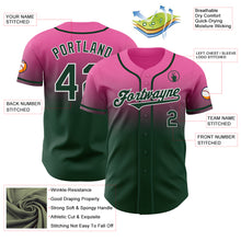 Load image into Gallery viewer, Custom Pink Green-White Authentic Fade Fashion Baseball Jersey