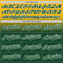 Load image into Gallery viewer, Custom Gold Green-White Authentic Fade Fashion Baseball Jersey