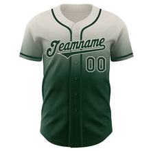 Load image into Gallery viewer, Custom Cream Green Authentic Fade Fashion Baseball Jersey