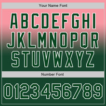Load image into Gallery viewer, Custom Medium Pink Green-White Authentic Fade Fashion Baseball Jersey