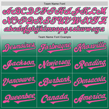 Load image into Gallery viewer, Custom White Pink-Kelly Green Authentic Fade Fashion Baseball Jersey