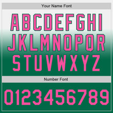 Load image into Gallery viewer, Custom White Pink-Kelly Green Authentic Fade Fashion Baseball Jersey