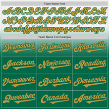 Load image into Gallery viewer, Custom White Old Gold-Kelly Green Authentic Fade Fashion Baseball Jersey
