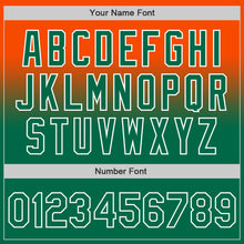 Load image into Gallery viewer, Custom Orange Kelly Green-White Authentic Fade Fashion Baseball Jersey