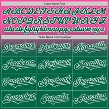 Load image into Gallery viewer, Custom Pink Kelly Green-White Authentic Fade Fashion Baseball Jersey