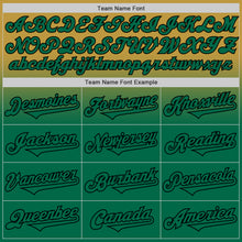 Load image into Gallery viewer, Custom Old Gold Kelly Green-Black Authentic Fade Fashion Baseball Jersey
