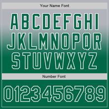 Load image into Gallery viewer, Custom Gray Kelly Green-White Authentic Fade Fashion Baseball Jersey