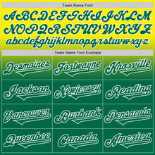 Load image into Gallery viewer, Custom Light Yellow Kelly Green-White Authentic Fade Fashion Baseball Jersey