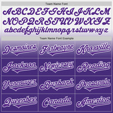 Load image into Gallery viewer, Custom White Purple Authentic Fade Fashion Baseball Jersey