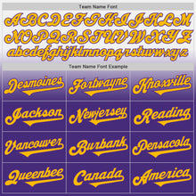 Load image into Gallery viewer, Custom White Gold-Purple Authentic Fade Fashion Baseball Jersey