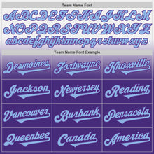 Load image into Gallery viewer, Custom White Light Blue-Purple Authentic Fade Fashion Baseball Jersey
