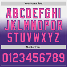 Load image into Gallery viewer, Custom White Pink-Purple Authentic Fade Fashion Baseball Jersey