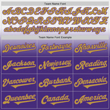 Load image into Gallery viewer, Custom White Old Gold-Purple Authentic Fade Fashion Baseball Jersey