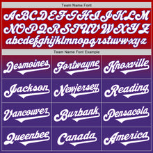 Load image into Gallery viewer, Custom Red White-Purple Authentic Fade Fashion Baseball Jersey
