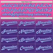 Load image into Gallery viewer, Custom Pink Light Blue-Purple Authentic Fade Fashion Baseball Jersey