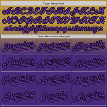 Load image into Gallery viewer, Custom Old Gold Purple-Black Authentic Fade Fashion Baseball Jersey