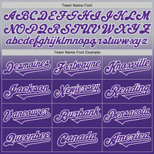 Load image into Gallery viewer, Custom Gray Purple-White Authentic Fade Fashion Baseball Jersey