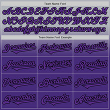 Load image into Gallery viewer, Custom Gray Purple-Black Authentic Fade Fashion Baseball Jersey