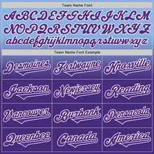 Load image into Gallery viewer, Custom Light Blue Purple-White Authentic Fade Fashion Baseball Jersey