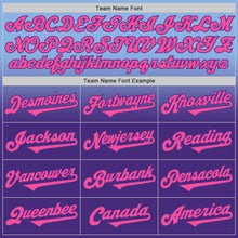 Load image into Gallery viewer, Custom Light Blue Pink-Purple Authentic Fade Fashion Baseball Jersey