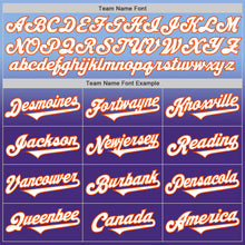 Load image into Gallery viewer, Custom Light Blue White Purple-Orange Authentic Fade Fashion Baseball Jersey