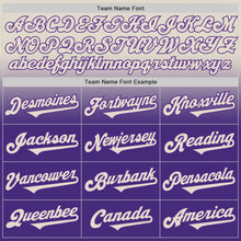 Load image into Gallery viewer, Custom Cream Purple Authentic Fade Fashion Baseball Jersey