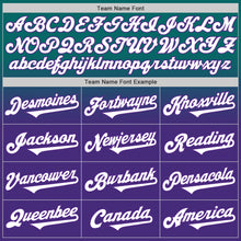 Load image into Gallery viewer, Custom Teal White-Purple Authentic Fade Fashion Baseball Jersey