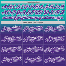 Load image into Gallery viewer, Custom Aqua Purple-White Authentic Fade Fashion Baseball Jersey