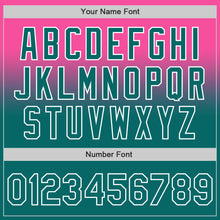 Load image into Gallery viewer, Custom Pink Teal-White Authentic Fade Fashion Baseball Jersey