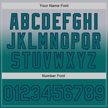 Load image into Gallery viewer, Custom Gray Teal-Navy Authentic Fade Fashion Baseball Jersey