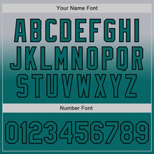 Load image into Gallery viewer, Custom Gray Teal-Black Authentic Fade Fashion Baseball Jersey