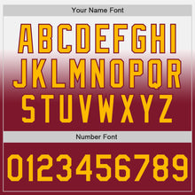 Load image into Gallery viewer, Custom White Gold-Crimson Authentic Fade Fashion Baseball Jersey