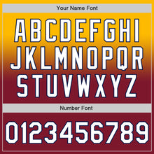 Load image into Gallery viewer, Custom Gold White Crimson-Navy Authentic Fade Fashion Baseball Jersey