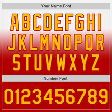 Load image into Gallery viewer, Custom White Gold-Red Authentic Fade Fashion Baseball Jersey