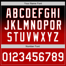Load image into Gallery viewer, Custom Black White-Red Authentic Fade Fashion Baseball Jersey
