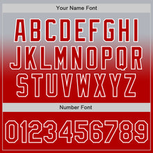 Load image into Gallery viewer, Custom Gray Red-White Authentic Fade Fashion Baseball Jersey
