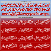 Load image into Gallery viewer, Custom Light Blue Red-White Authentic Fade Fashion Baseball Jersey