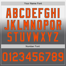 Load image into Gallery viewer, Custom White Orange-Steel Gray Authentic Fade Fashion Baseball Jersey