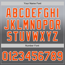 Load image into Gallery viewer, Custom Gray Orange Steel Gray-White Authentic Fade Fashion Baseball Jersey