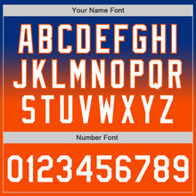 Load image into Gallery viewer, Custom Royal White-Orange Authentic Fade Fashion Baseball Jersey